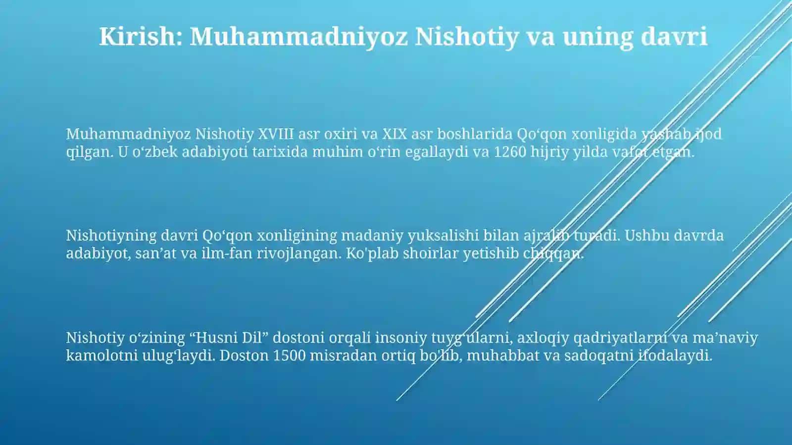 Muhammadniyoz Nishotiyning "Husni Dil" dostoni va uning diaxron-ma'rifiy va lingvopoetik tahlili 3