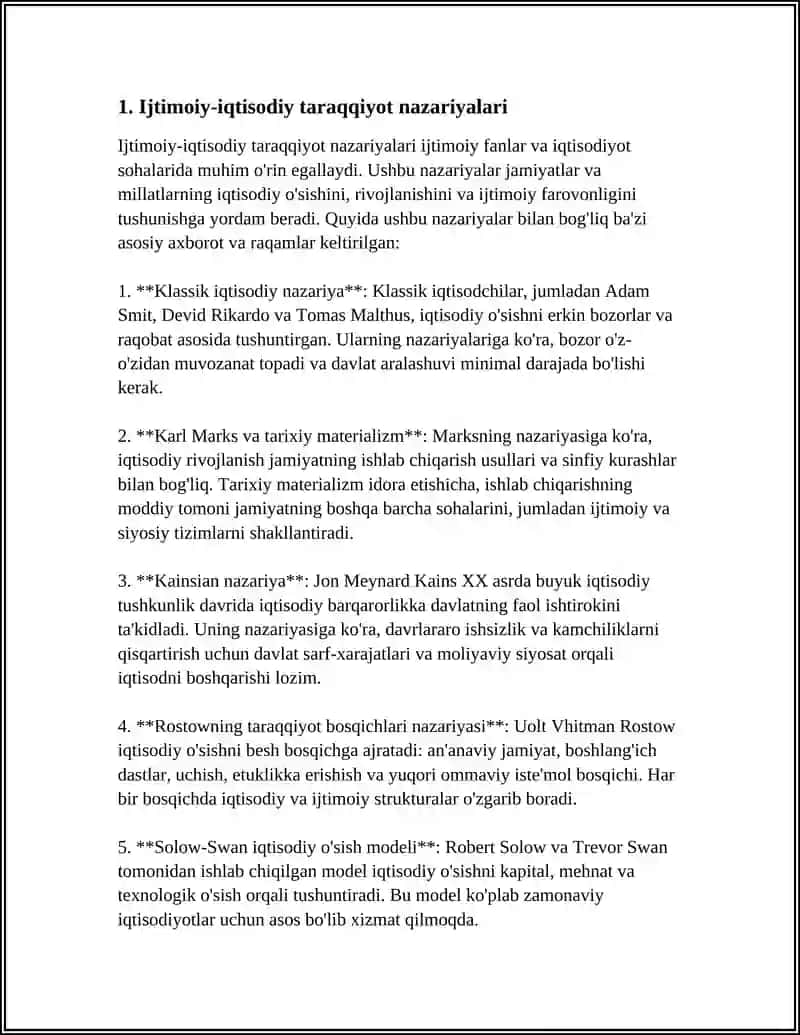 Ijtimoiy-iqtisodiy taraqqiyot nazariyalari 3