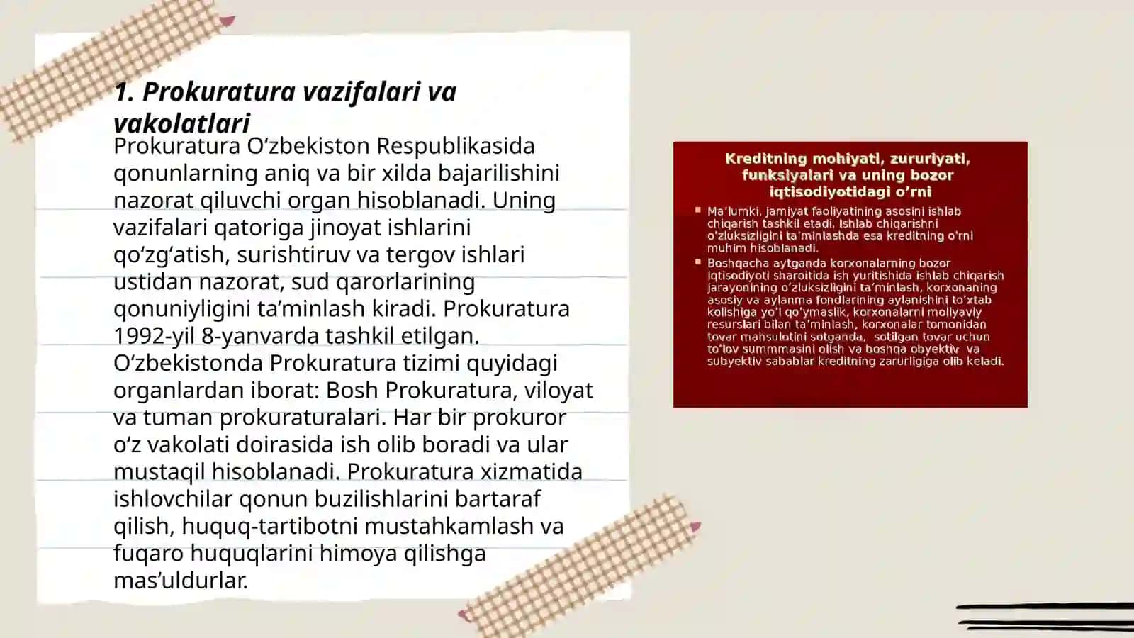 Prokuratura vazifalari va vakolatlari 3