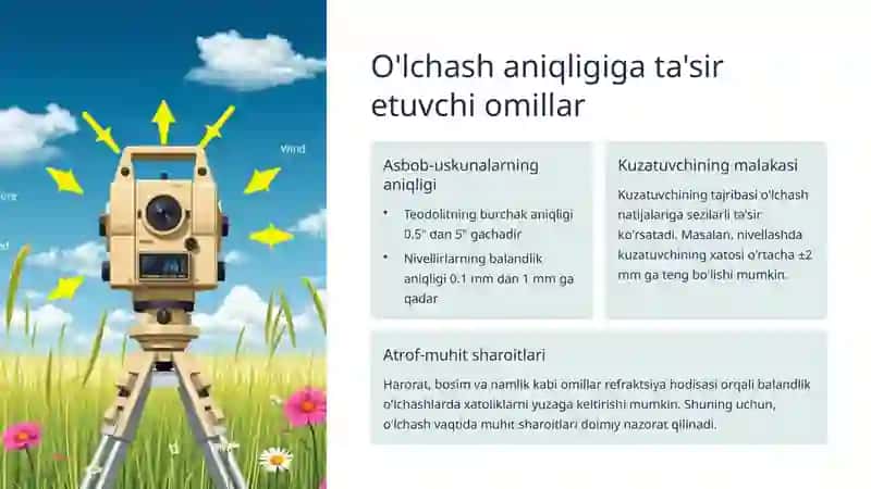 Geodezik o'lchashlar va ularning aniqligi 3