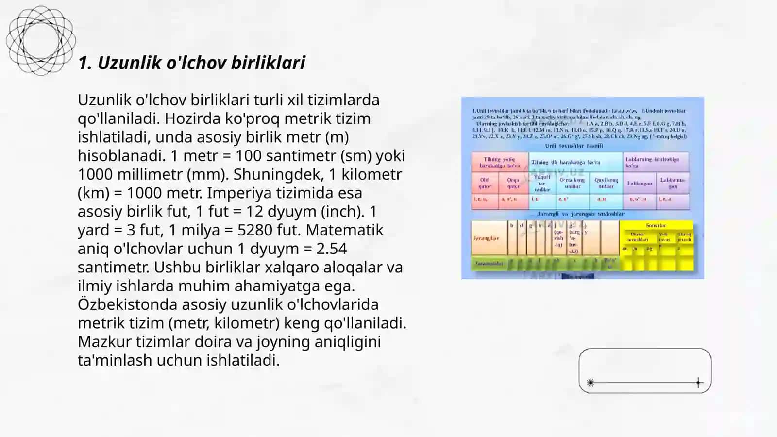 Boshlangʻich sinflarda uzunlik va yuza oʻlchov birliklari 3
