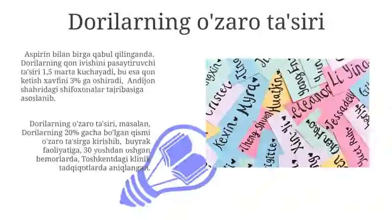 Dori moddalarning trivial nomlari 3