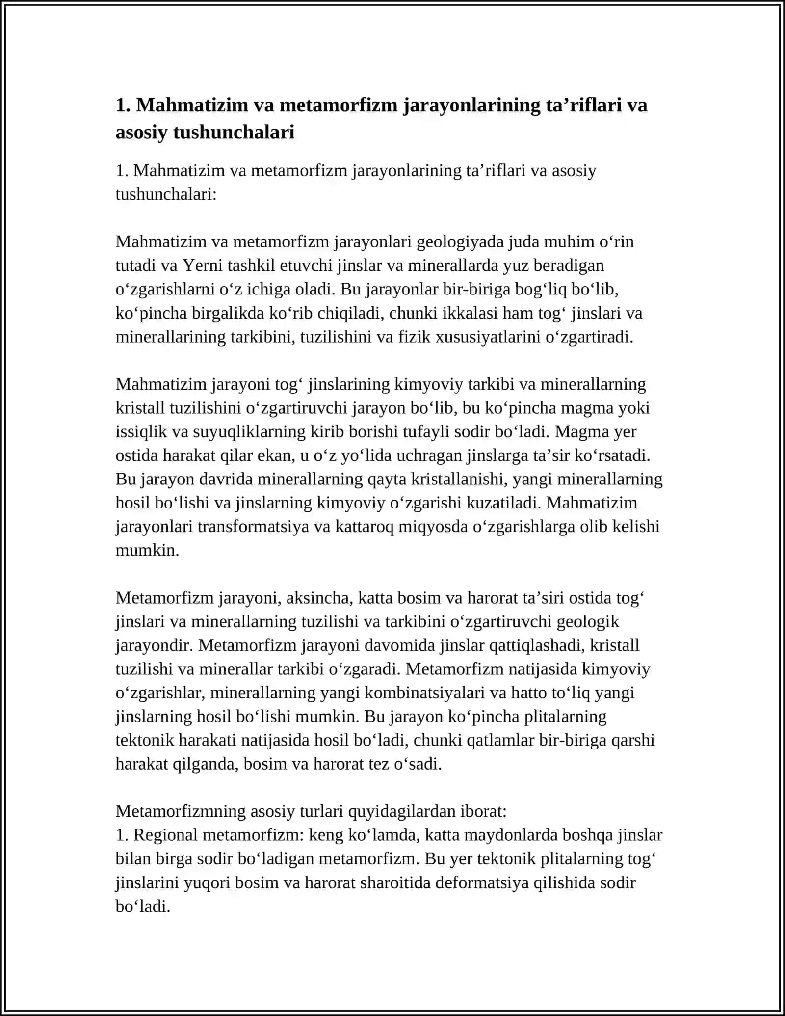MAHMATIZIM VA METAMORFIZIM JARAYONLAR 3