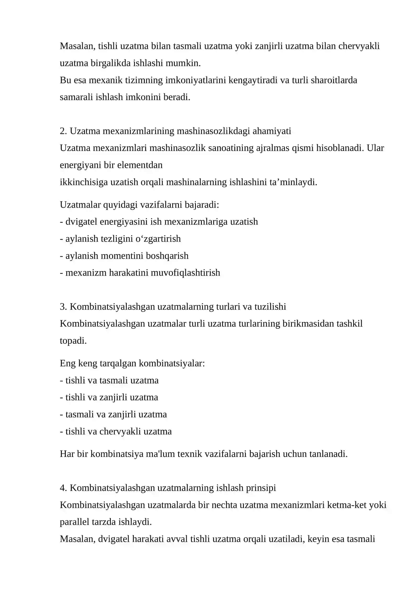 Kombinatsiyalashgan uzatmalar 3