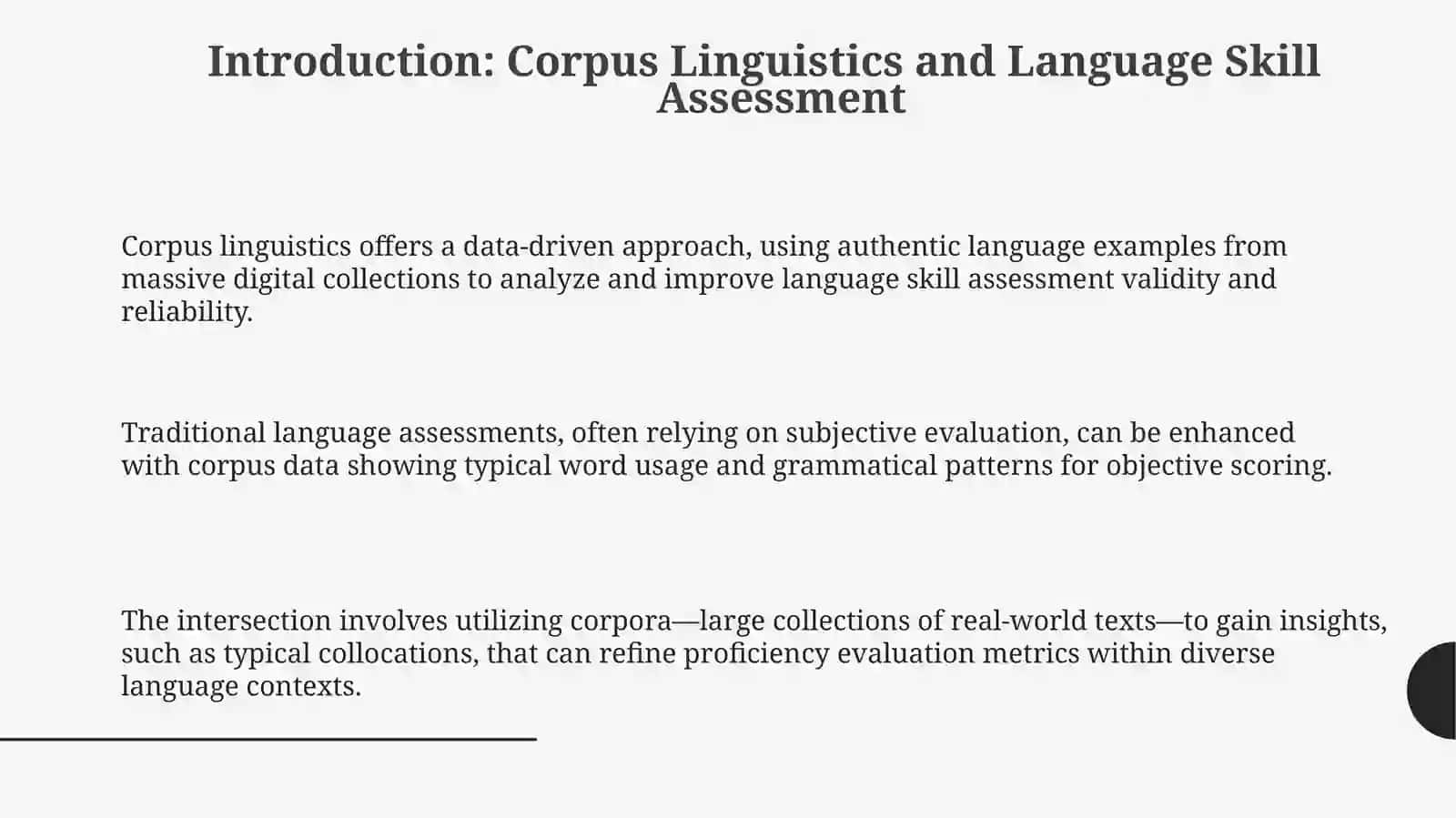 Corpus Linguistics in Assessing Language Skills 3
