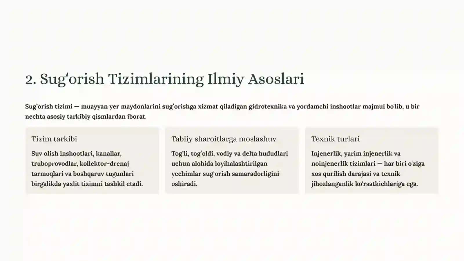 Sugʻorish Tizimlaridan Foydalanish: Fan, Maqsad va Amaliy Ahamiyat 3