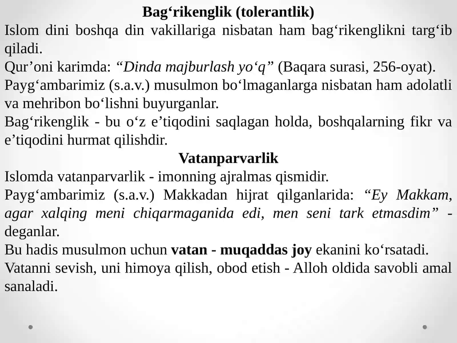 Islom qadriyatlarining hozirgi davrdagi ahamiyati 3