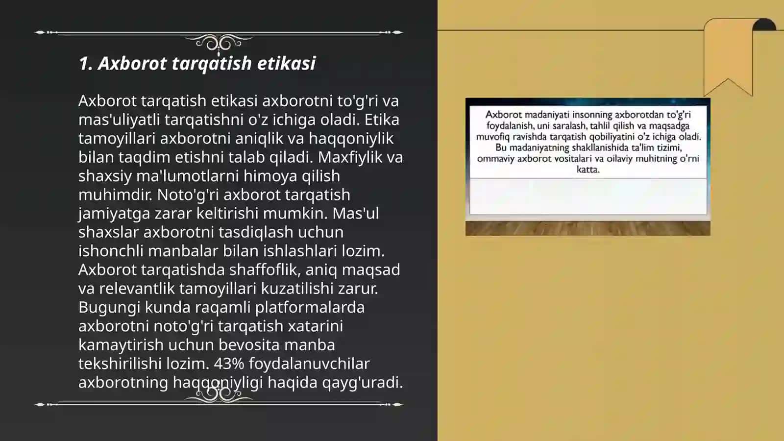 Media maydonda axborot tarqatish madaniyati 3