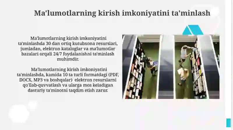 Ma'lumotlarning kirish imkoniyatini ta'minlash 3