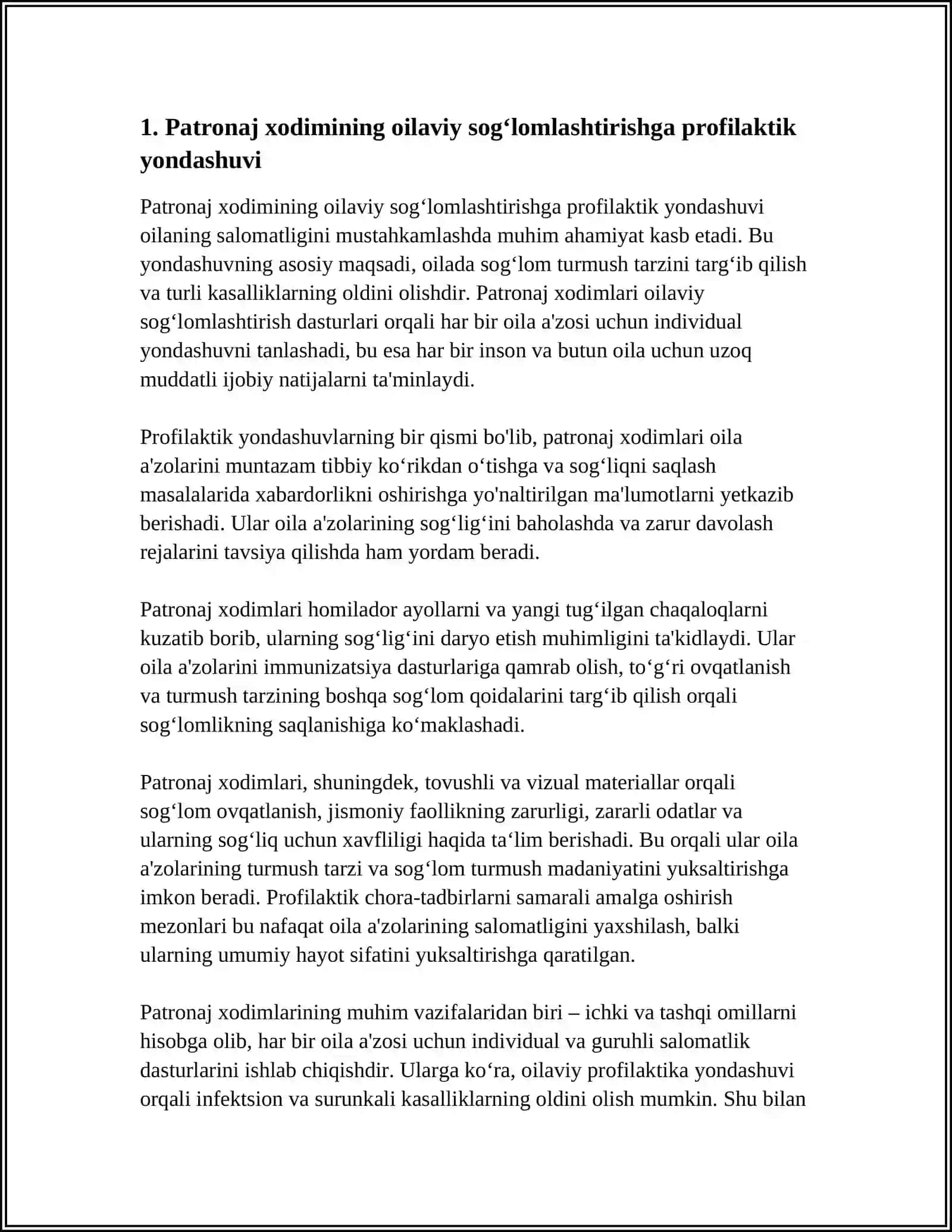 OILANING SALOMATLIGINI MUSTAHKAMLASH BORASIDAGI POTRANAJNING VAZIFALARI 3