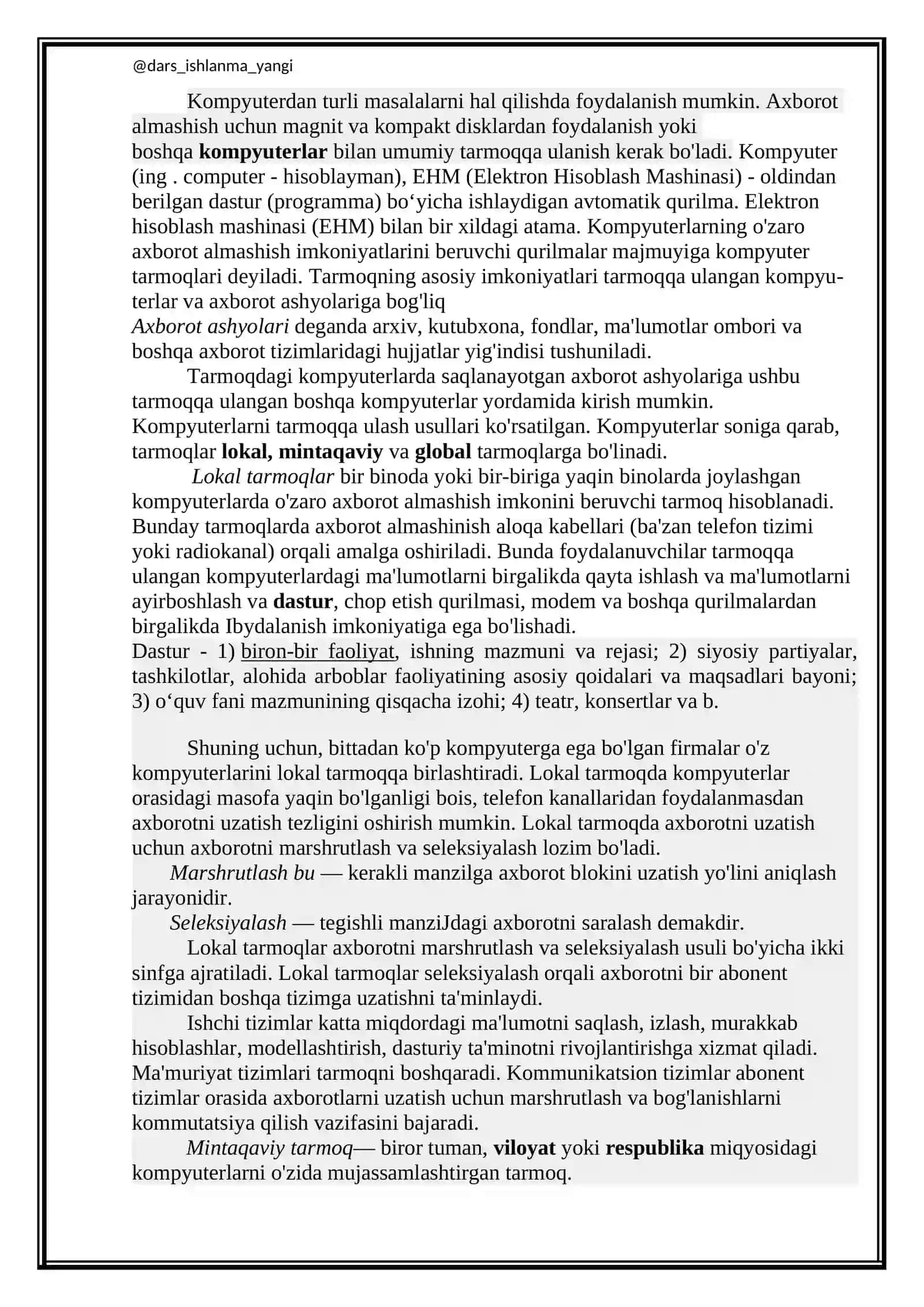 Kompyuter tarmoqlarini qurish 3