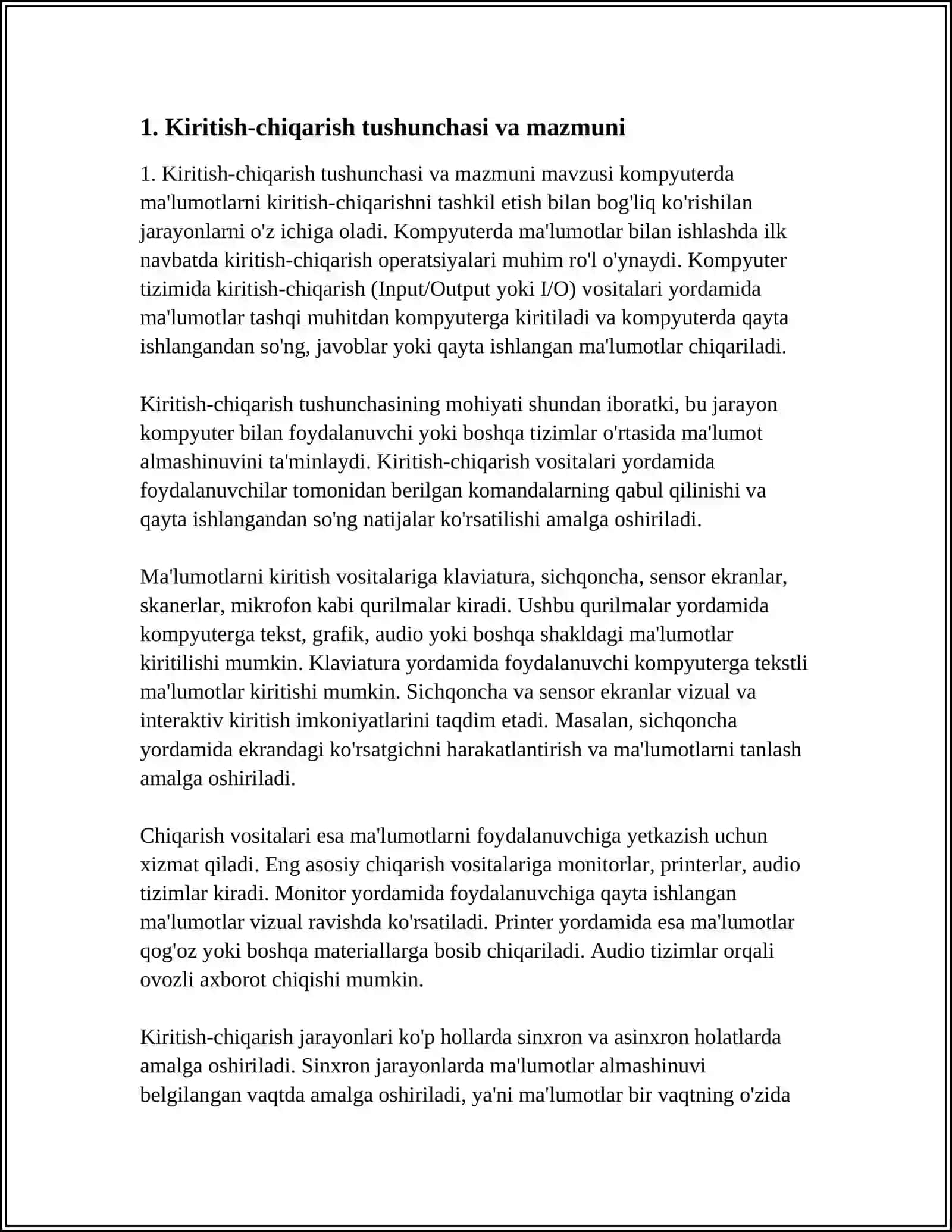 5. KOMPYUTERDA MA'LUMOTLARNI KIRITISH-CHIQARISHNI TASHKIL ETISH 3