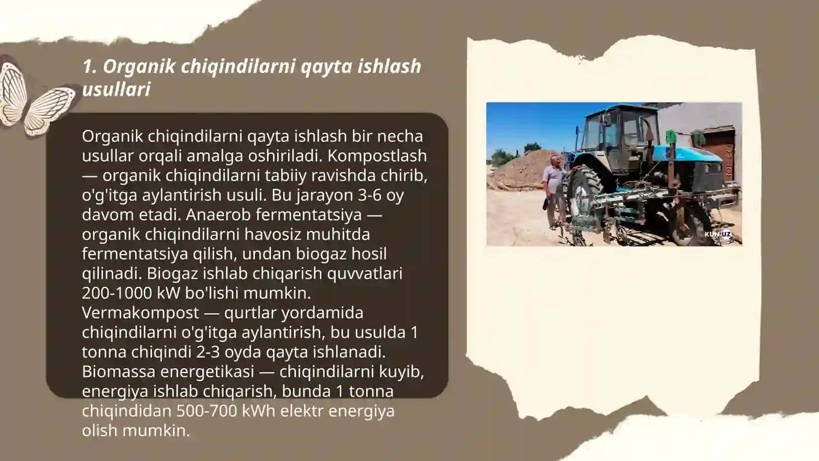 Qishloq xoʻjaligi organik chiqindilar biokonserviyasi 3