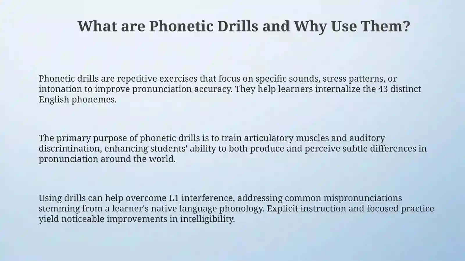 Phonetic drills 3