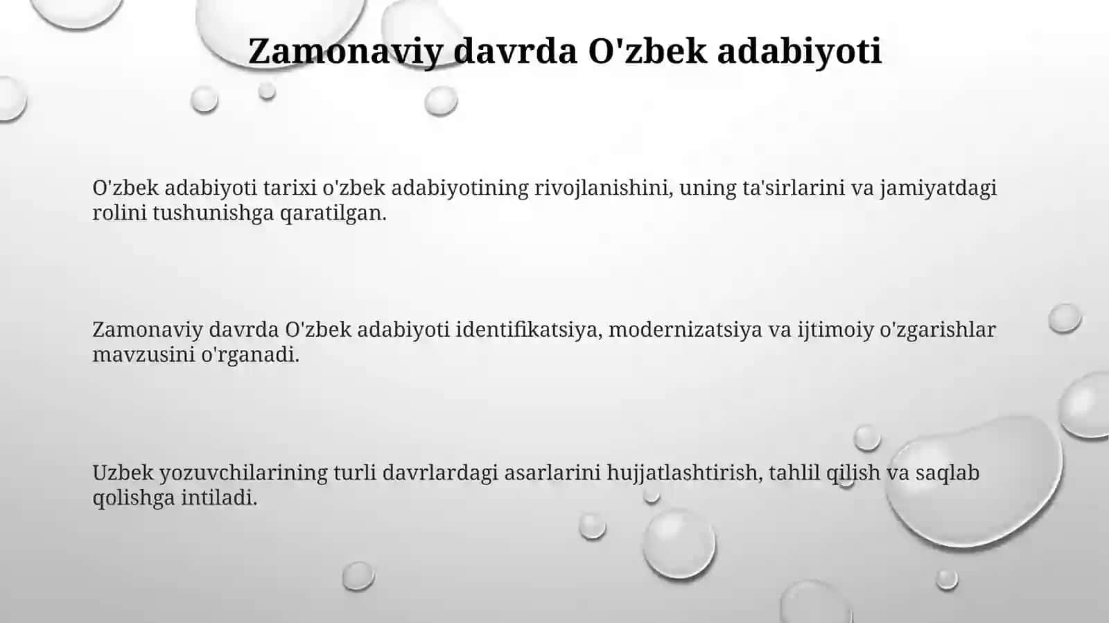 O'zbek adabiyoti tarixi fanining maqsadlari va vazifalari 3