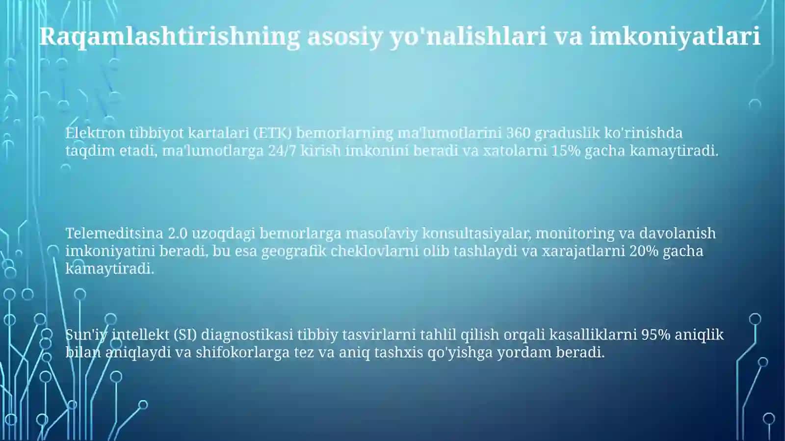 Elektron tibbiyot kartalari (ETK) va telemeditsina 2.0 3