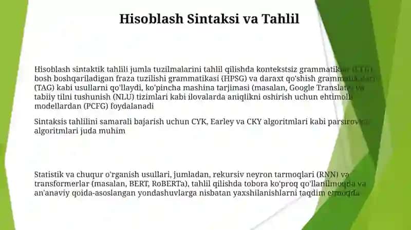 Kompyuter lingvistikasida metodlar 3