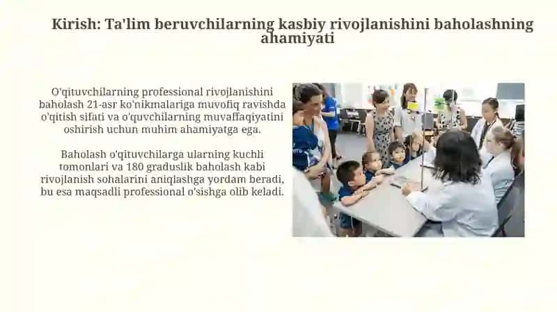 Pedagoklarning kasbiy rivojlanishi baholashga doir yetakchi tendensiyalar 3