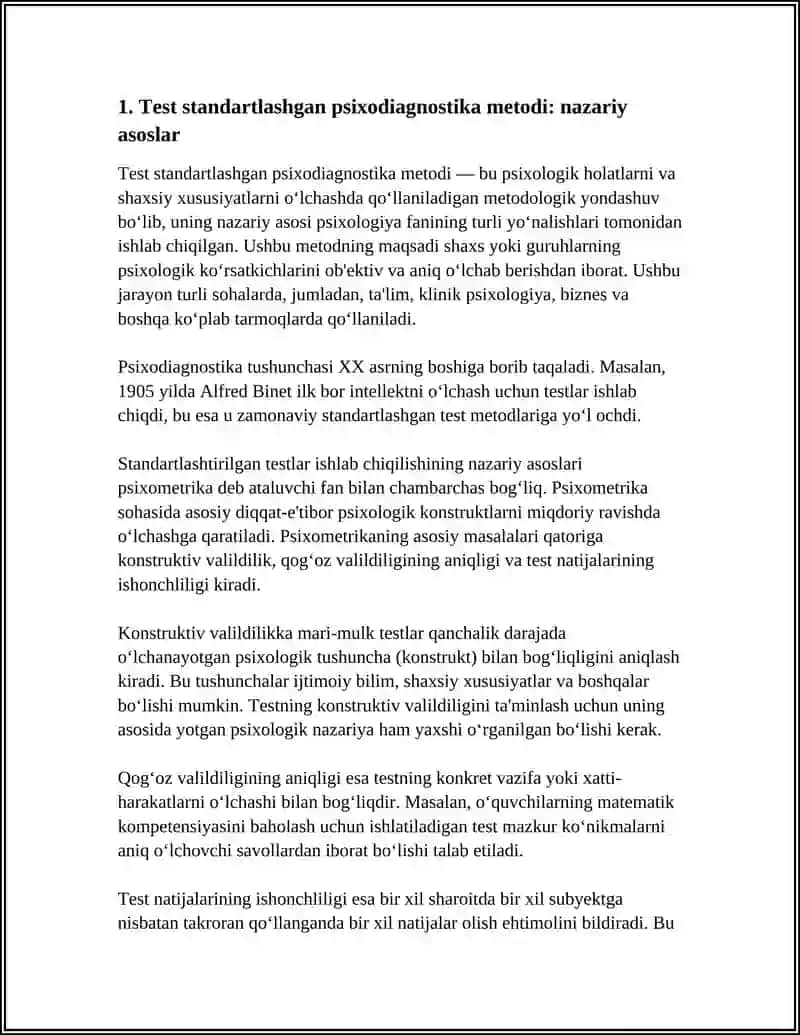 TEST STANDARTLASHGAN PSIHODIAGNOATIKA METOD SIFATIDA 3