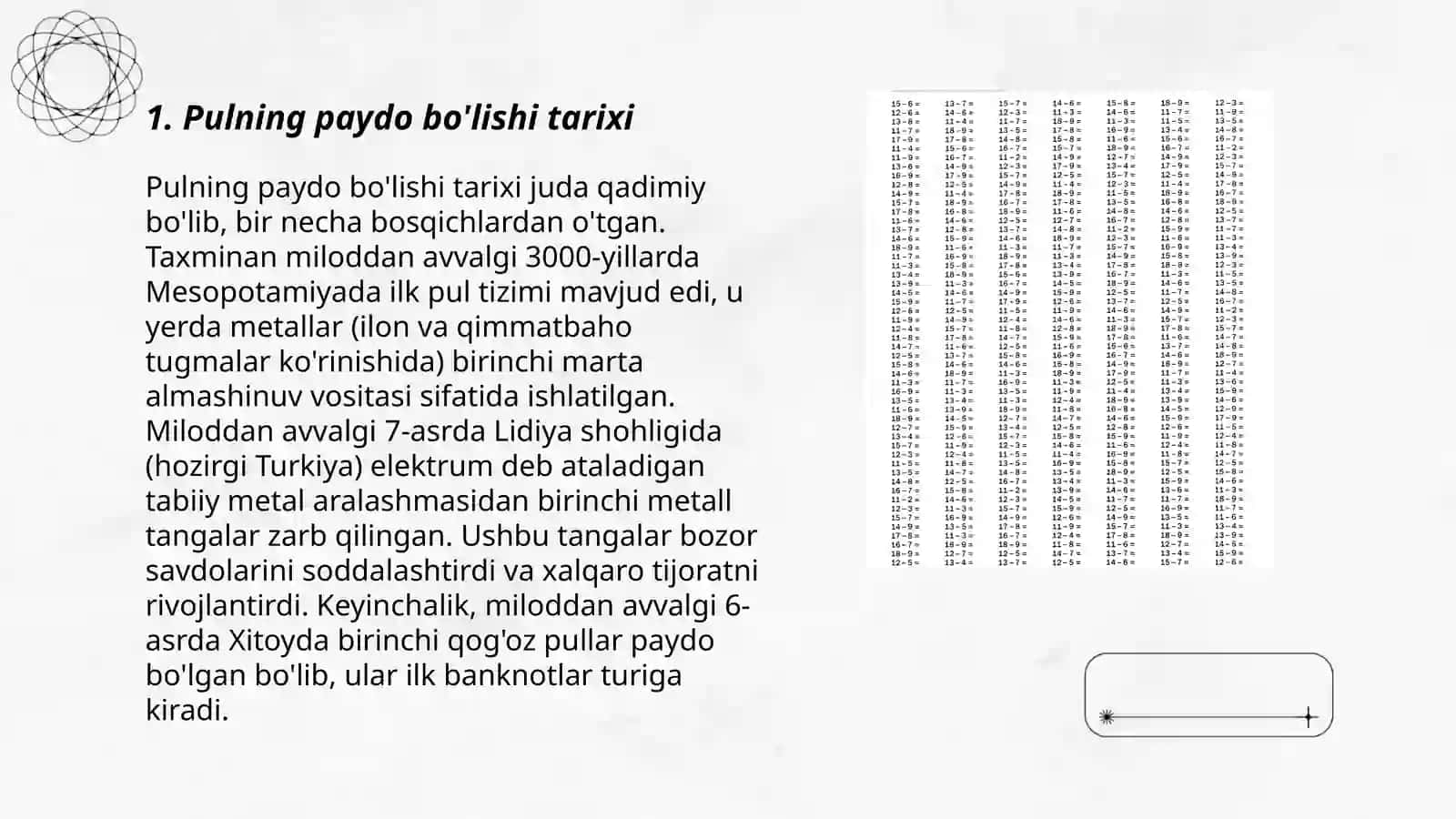 Pulning paydo bo'lishi, zarurligi va funksiyalari 3