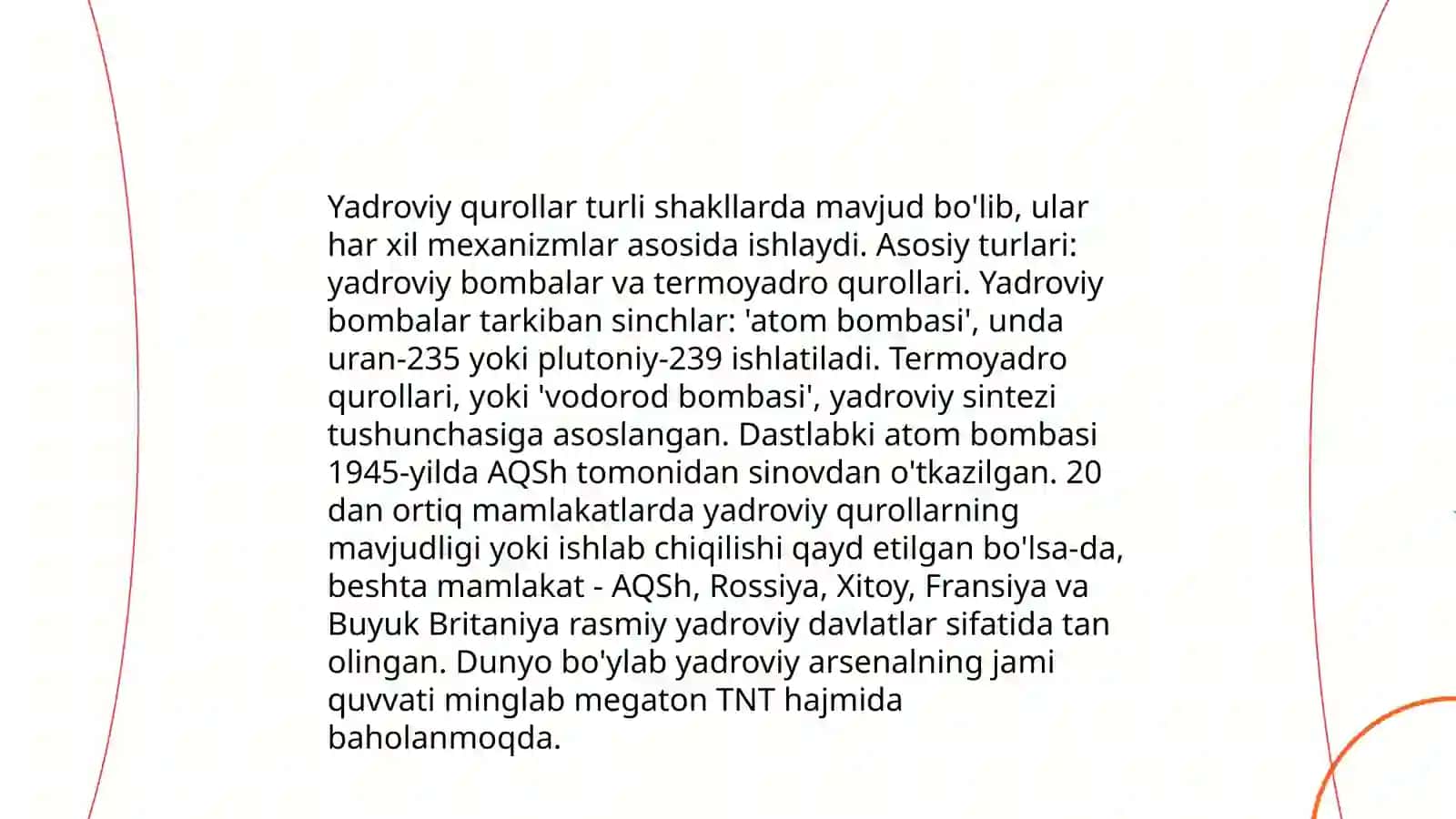 Yadroviy qurollar turi va qo'llanish usullari 3