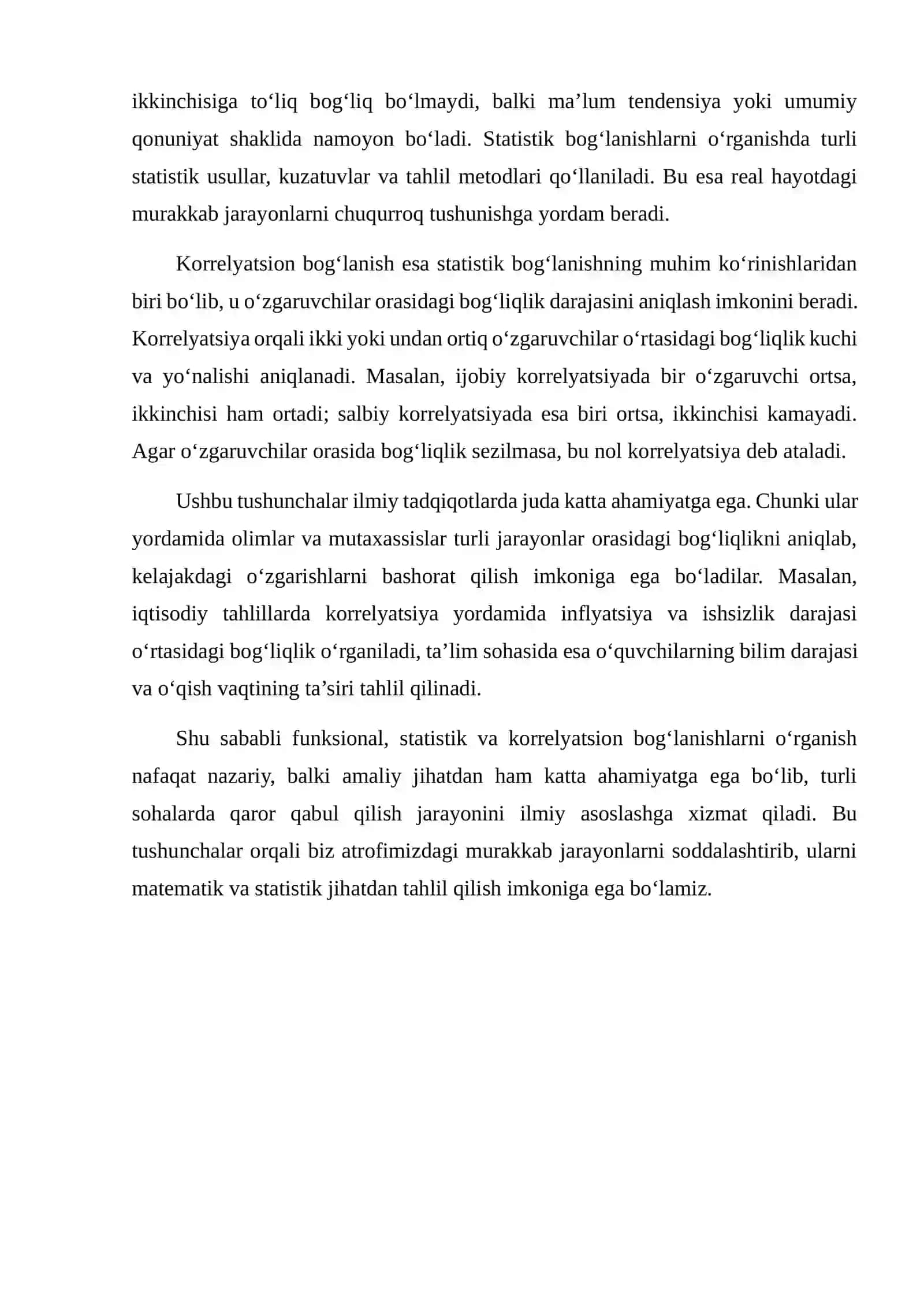 FUNKSIONAL, STATISTIK VA KORRELYATSION BOG‘LANISHLAR 3
