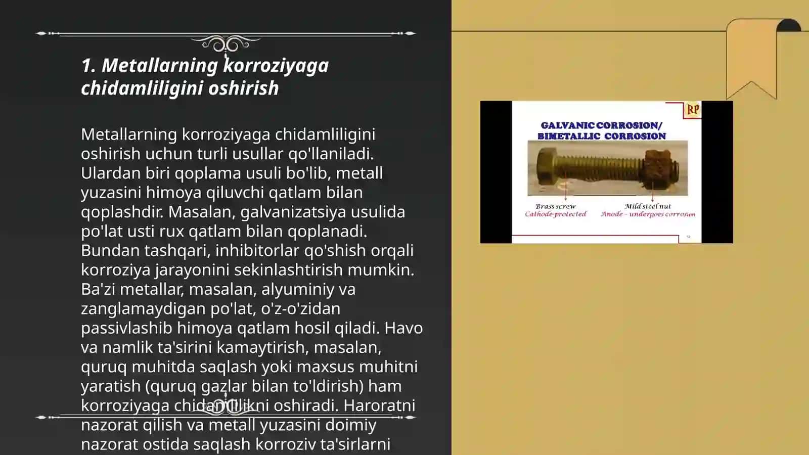Metallar korroziyasini oldini olish choralari 3