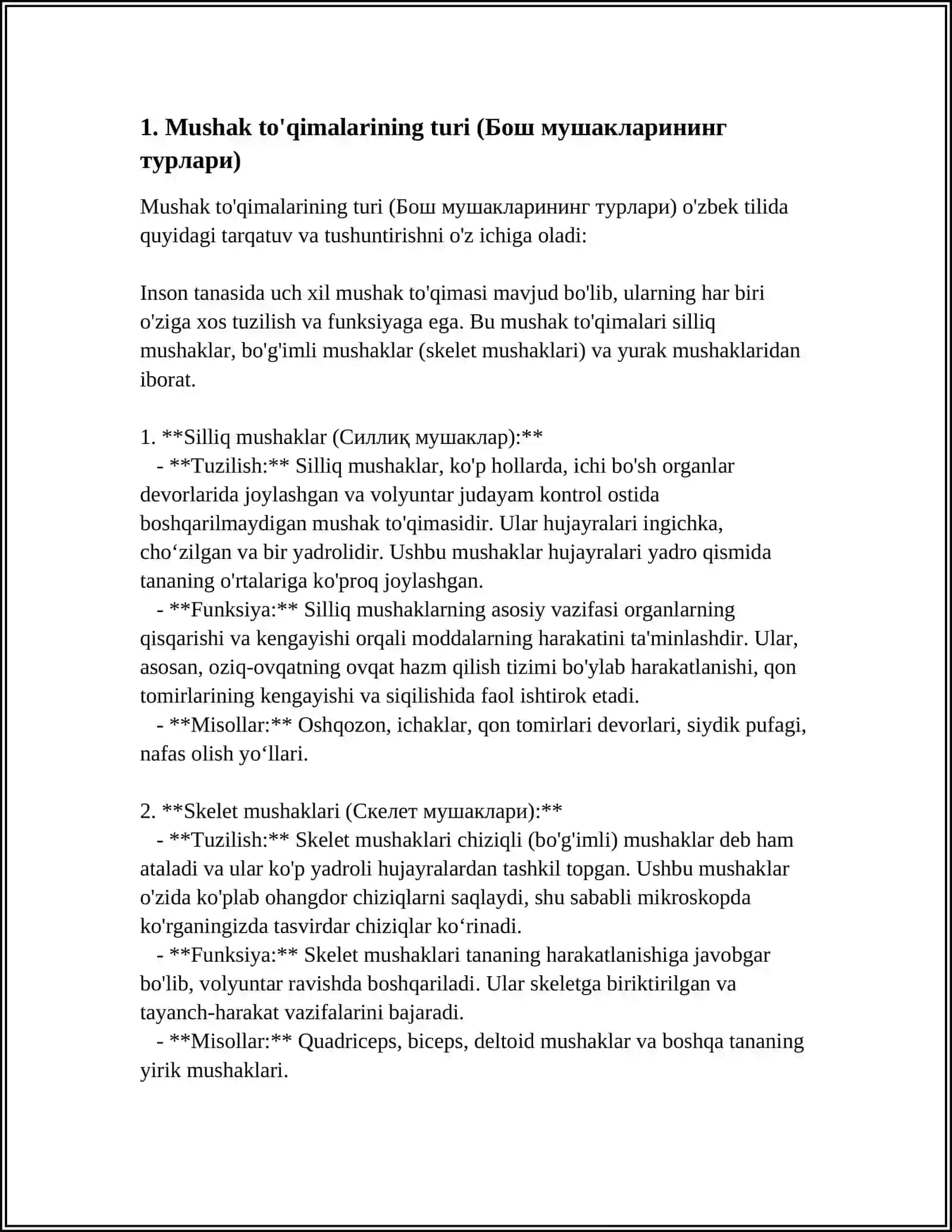 BOSH MUSKULARINING TUZILISHI 3