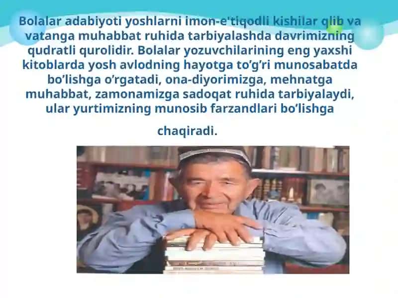 O`zbek bolalar adabiyoti 3