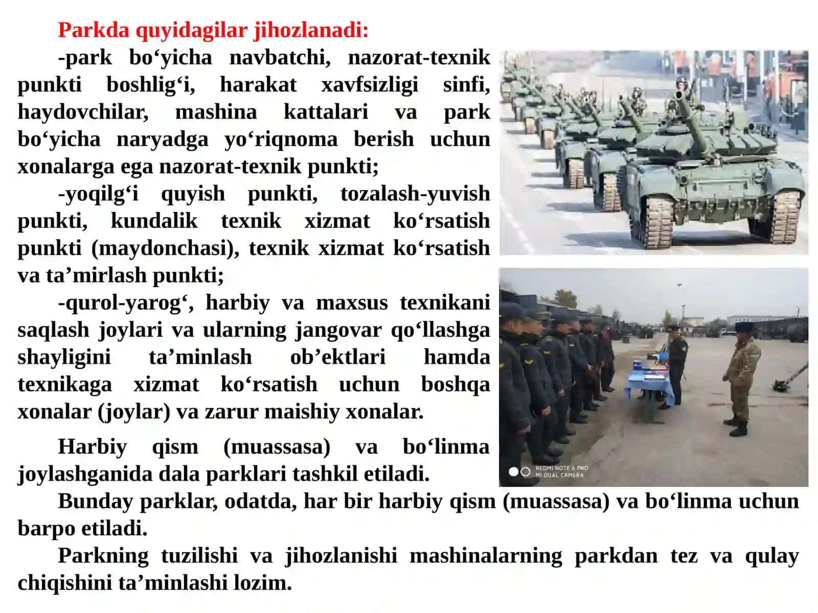 Parkdagi ichki xizmatning axamiyati 3