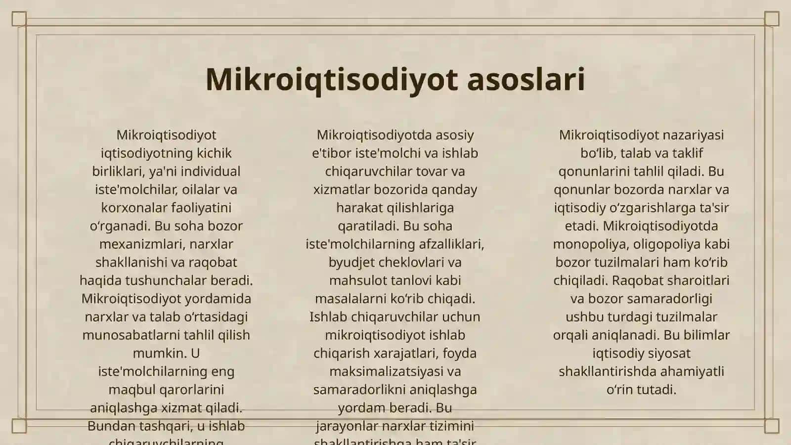 IQTISODIYOT TURLARI: MIKRO VA MAKROIQTISODIYOT 3