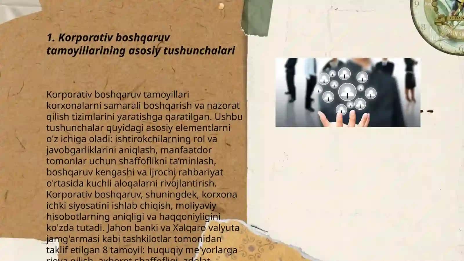 Korporativ boshqaruv tamoyillarini tatbiq qilish mexanizmlari 3