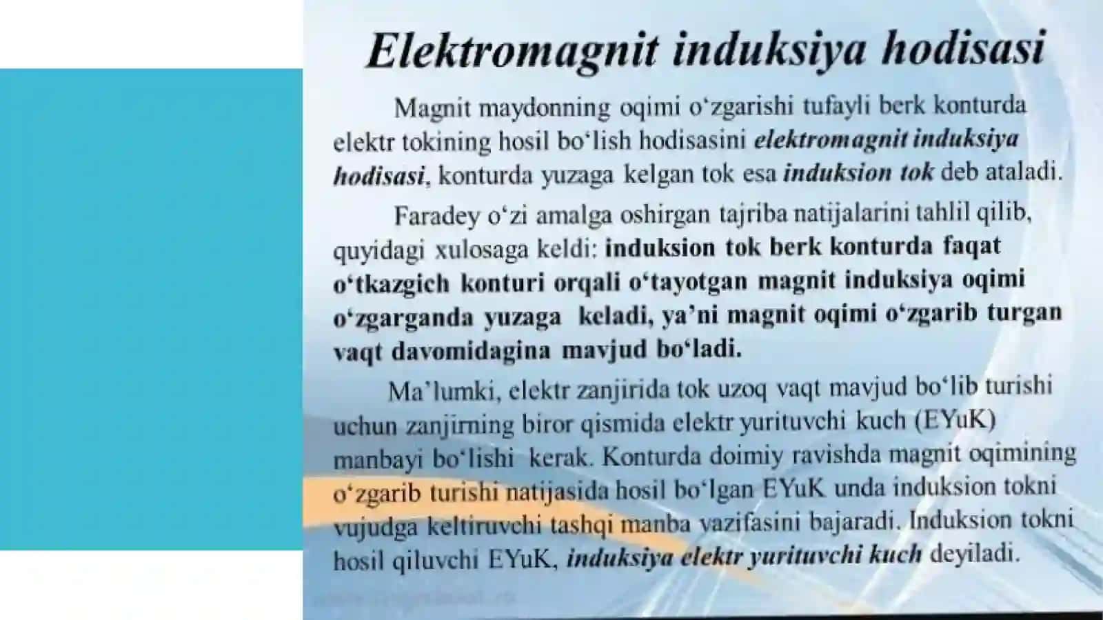 Fizika fanidan tayyorlagan taqdimoti ishi 3