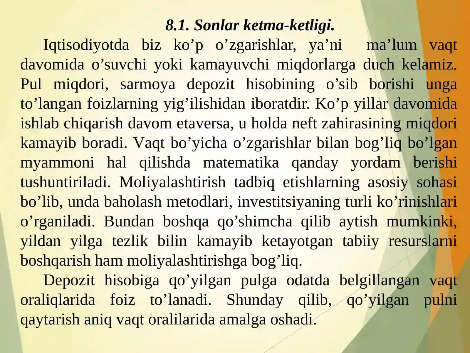 Sonlar ketma-ketligi va uning limiti 3