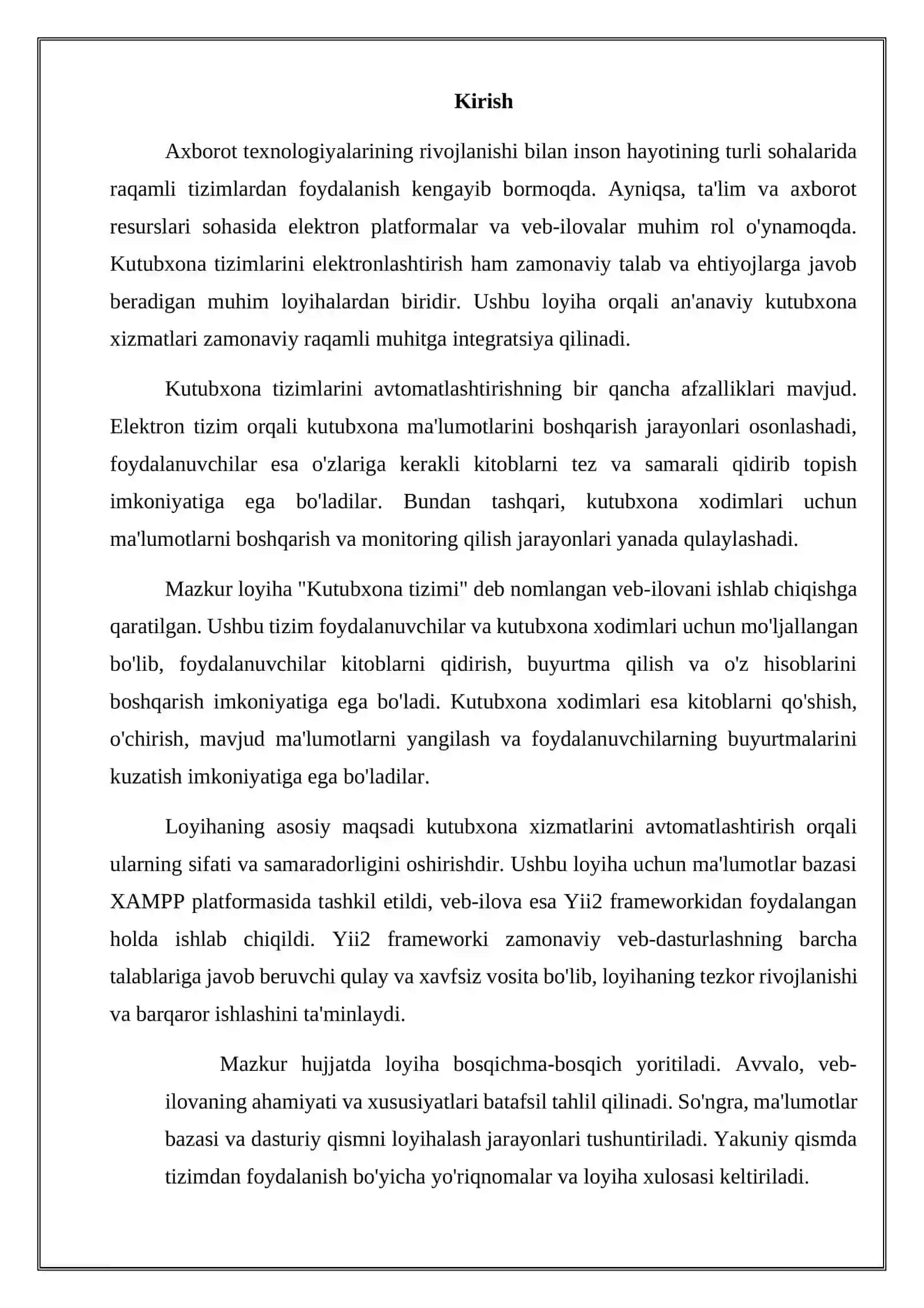 Kutubxona tizimi veb ilovasining ahamiyati va xususiyatlari 3