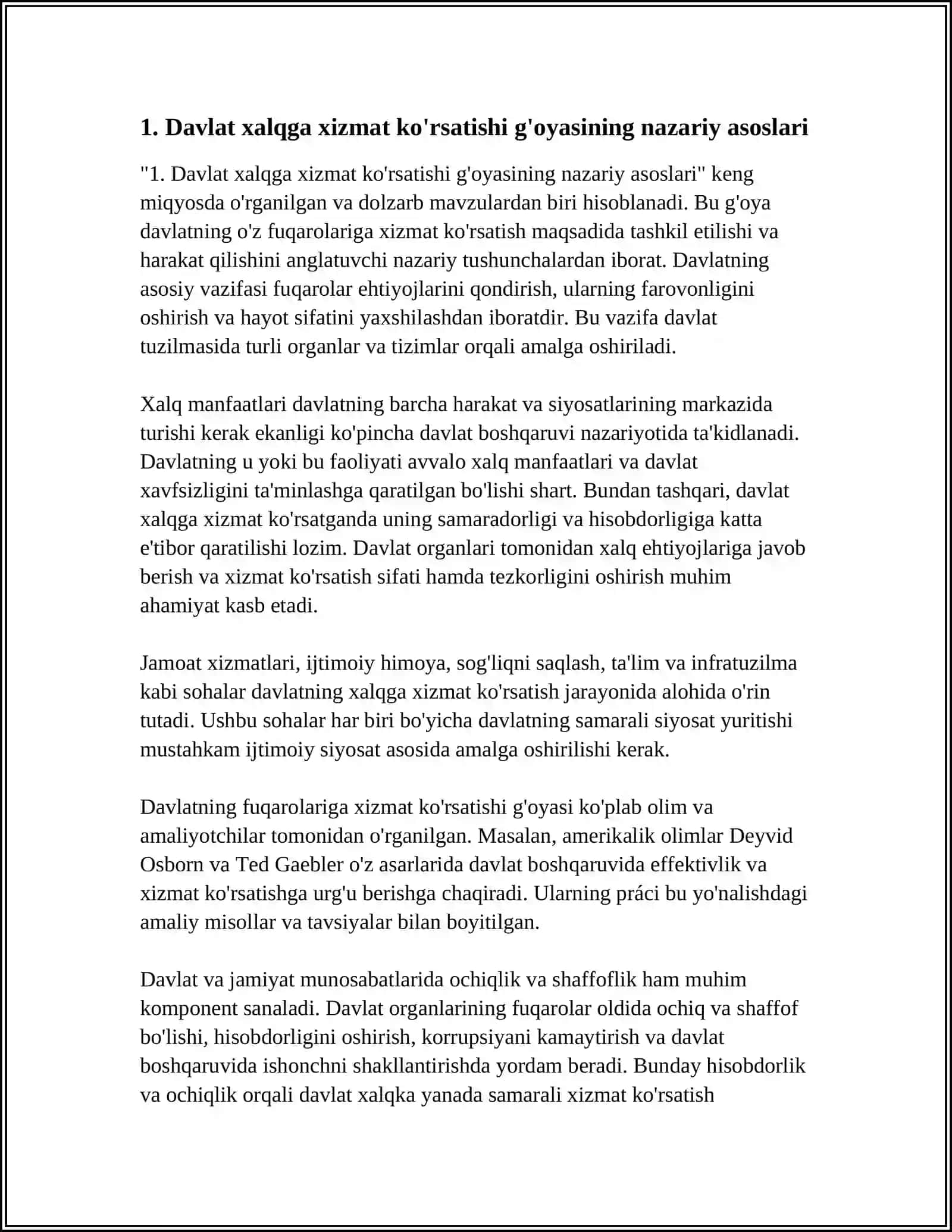 "DAVLAT XALQGA XIZMAT KÓRSATISHI SHART"G'OYASI 3