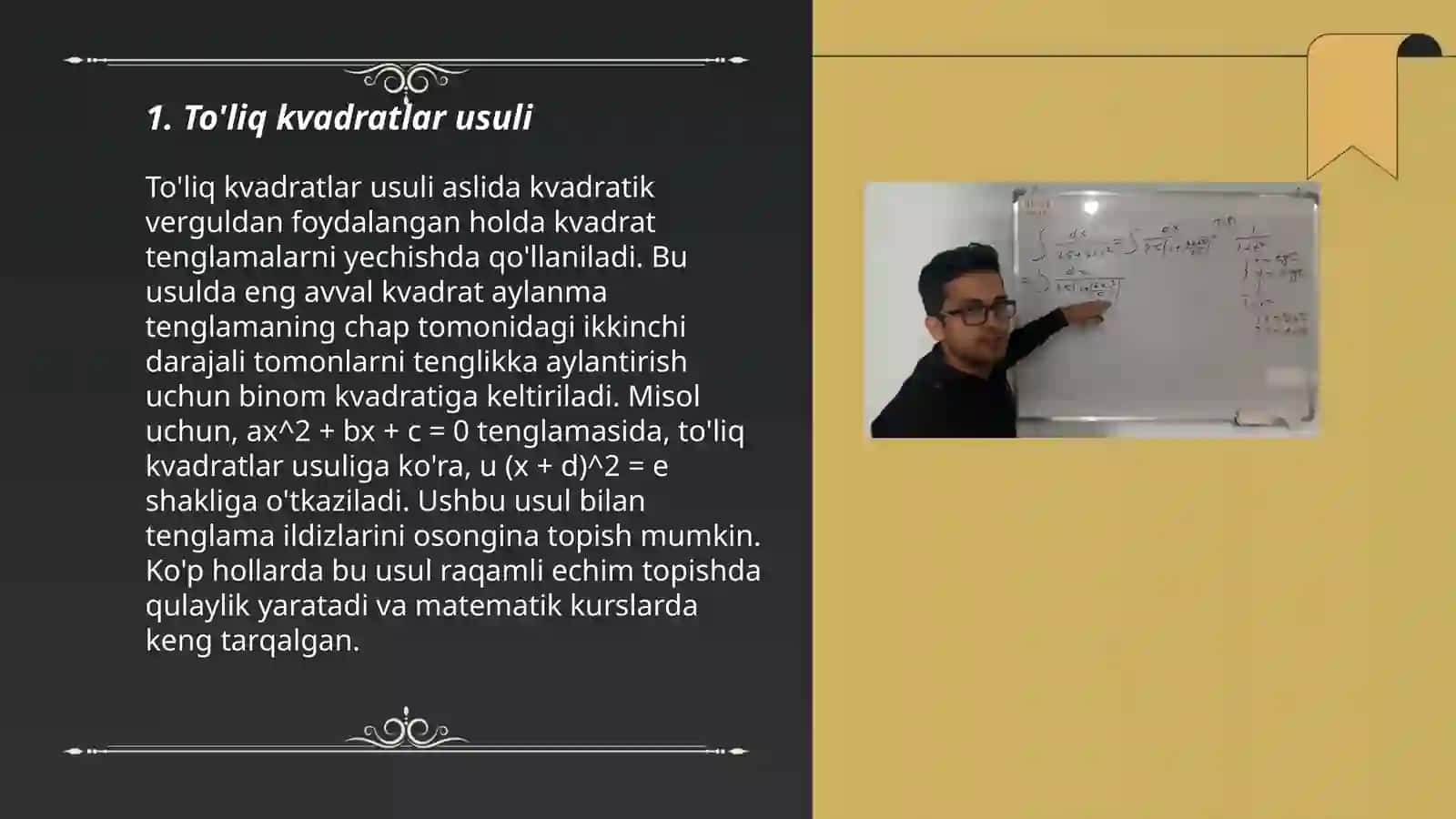 Aniq integralni hisoblash usullari 3