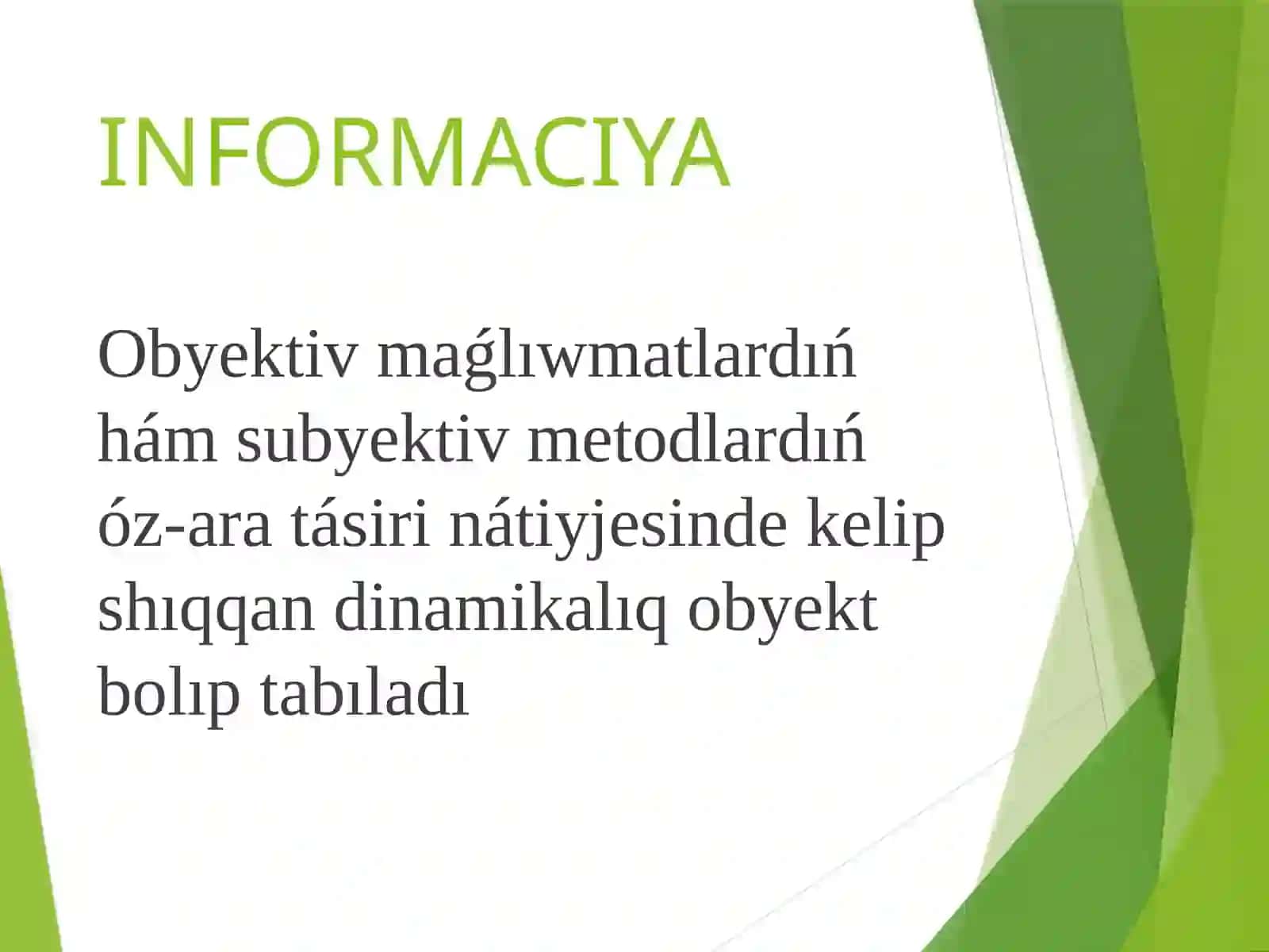 BILIMLENDIRIWDE INFORMACIYALÍQTEXNOLOGIYALARPÁNINENPREZENTACIYASÍ 3