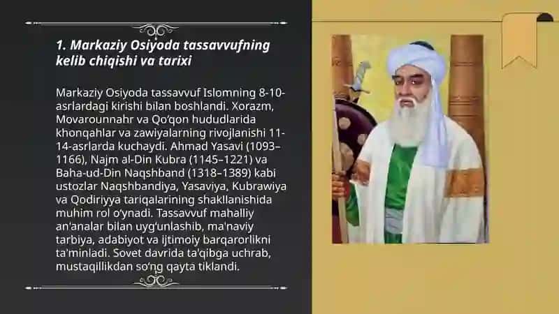 Markaziy Osiyoda tassavvuf, va uning tarbiyaviy jihatlari. 3