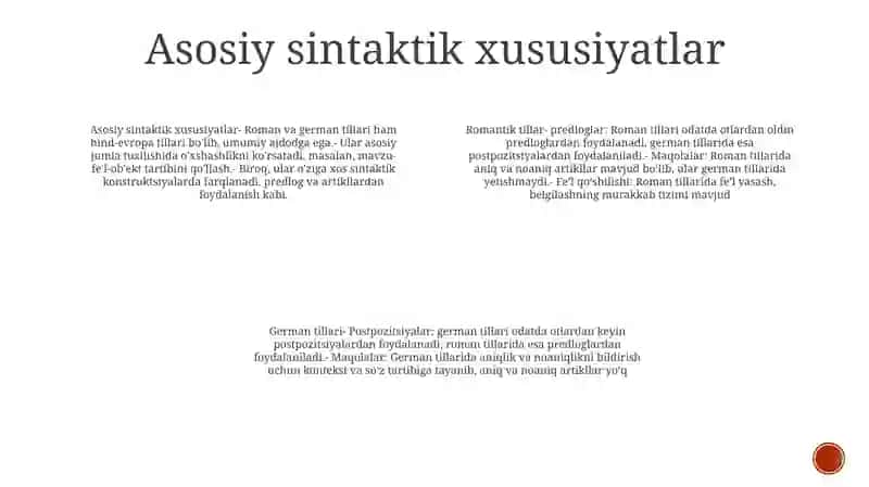 Grammar Structure Of Romance And Germanic Languages 3