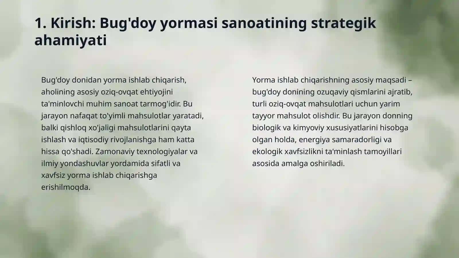 Bug'doy donidan yorma ishlab chiqarish  texnologiyasi 3