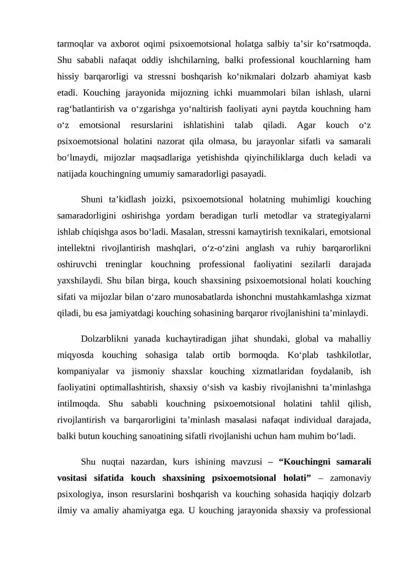 Kouchingni samarali vositasi sifatida kouch shaxsini psixoemotsional holati 3