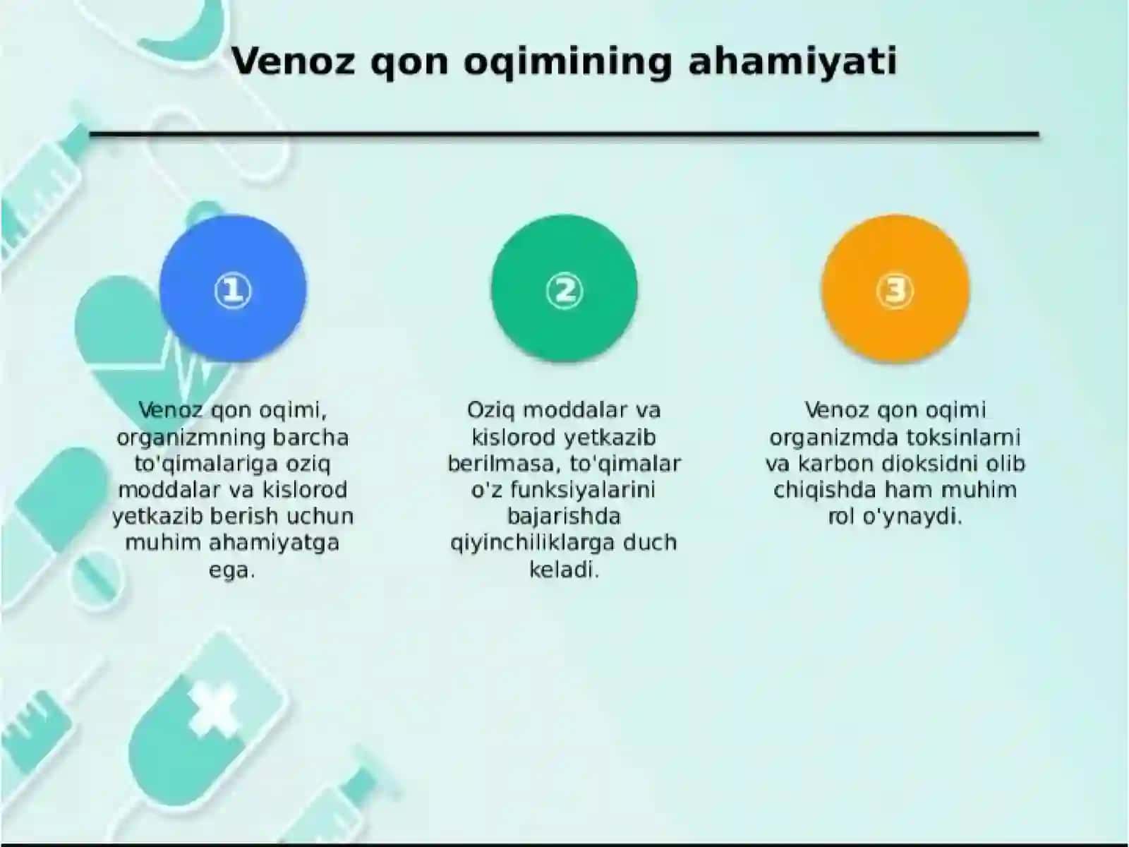 VENALARDA QON AYLANISHI 3