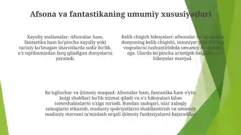 Mif Va Badiiy Adabiyot Munosabatlari 3