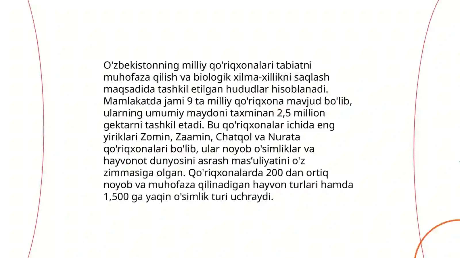 O'zbekistonning milliy qo'riqxonalari 3