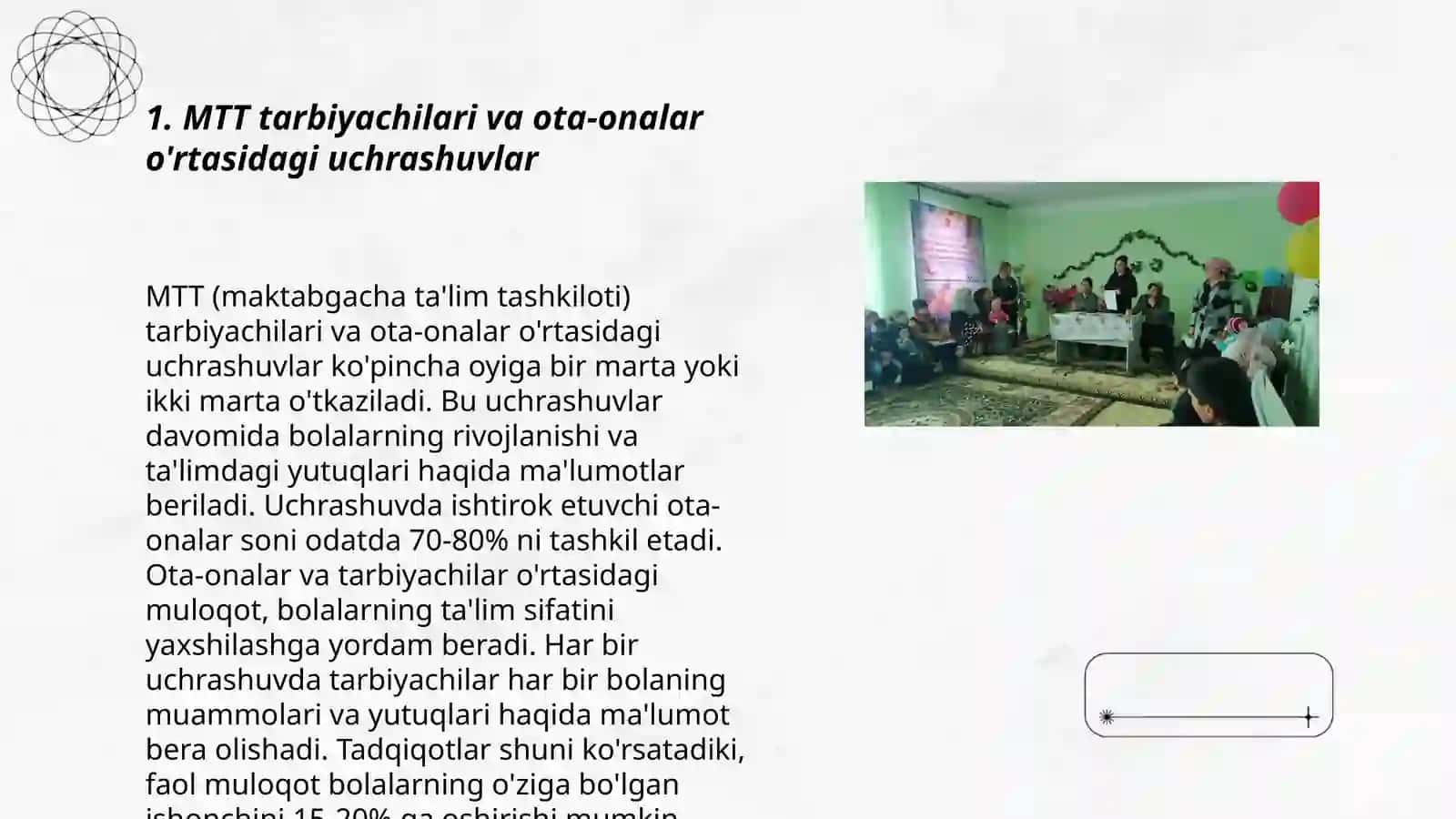 MTT tarbiyachilari va ota-onalar o'rtasidagi uchrashuvlar 3