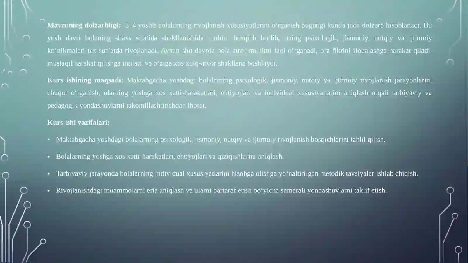 3-4 yoshli bolalarning rivojlanish xususiyatlari 3