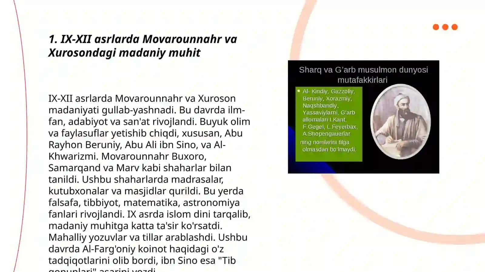 IX-XII asrlarda Mamlakatimiz Hududida Roy Bergan Madaniy Uygonish (Renessans) 3