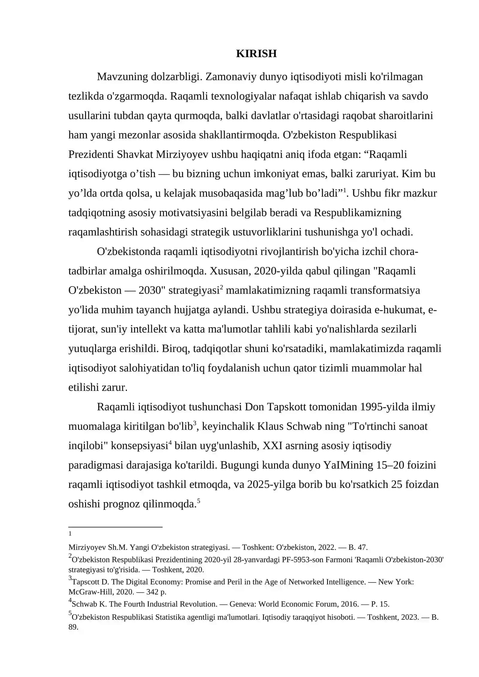 O'ZBEKISTONDA RAQAMLI IQTISODIYOTNI RIVOJLANTIRISH: HOLATI, MUAMMOLARI VA ISTIQBOLLARI 3