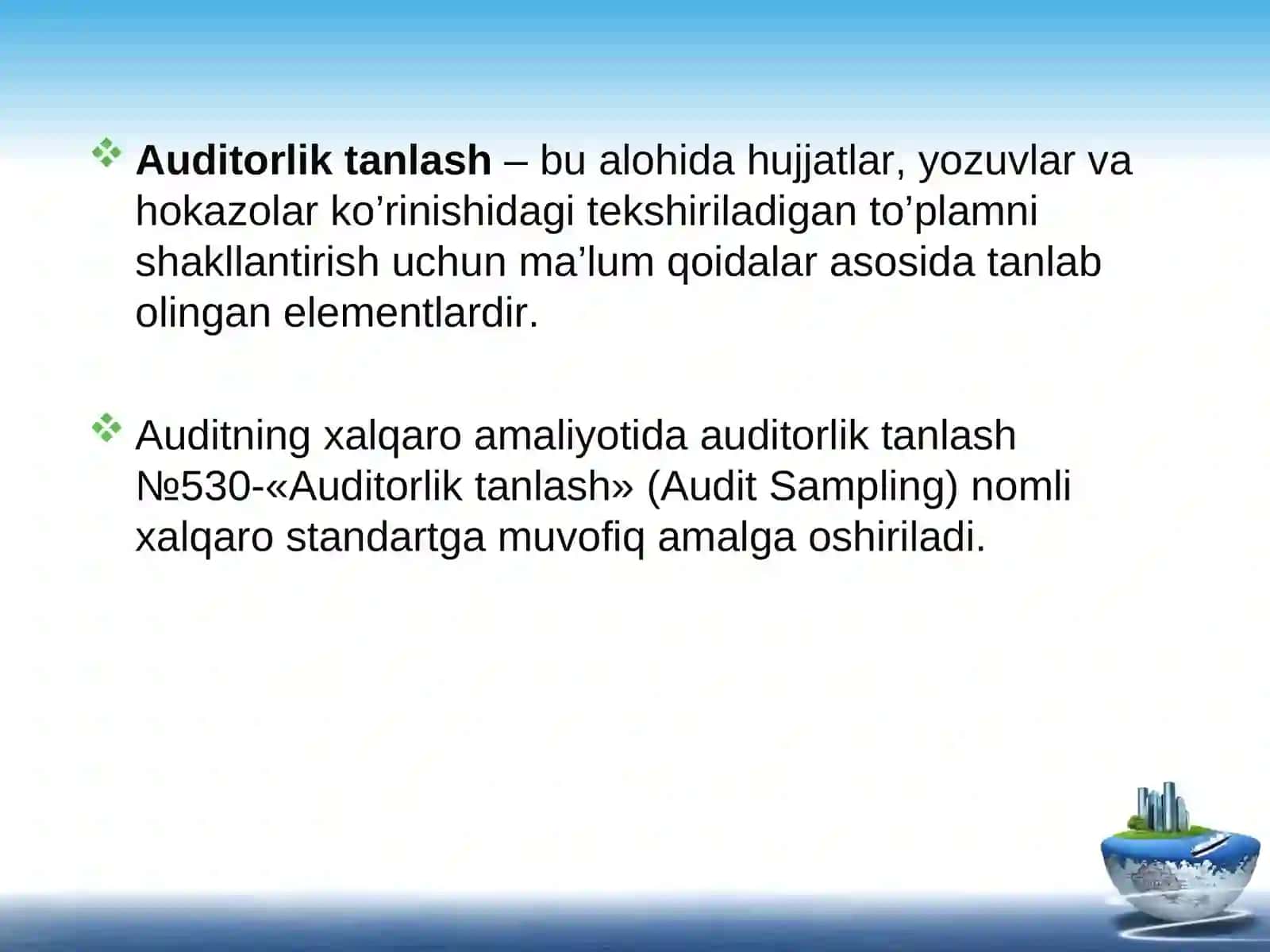 AUDITORLIK TANLASH 3